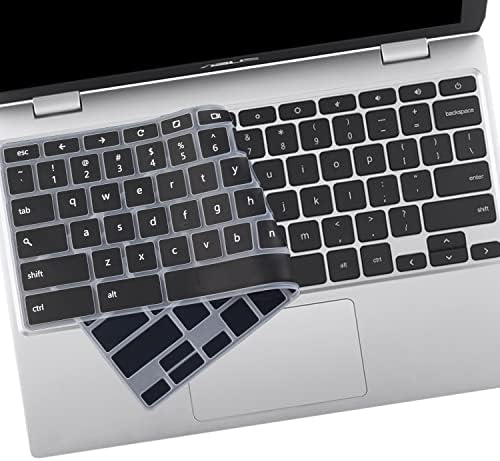 אוונדו Keyboard Cover for 11.6 14 ASUS Chromebook C203XA C425 C403 C223 C214 C213 C204 C202, ASUS Chromebook CX1 CX1100 CX1101 CX1400-black